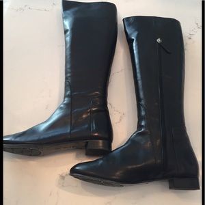 Adorable Black Leather Riding Boots- Delman 10